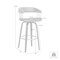 Armen Living Topanga 30.5" Swivel Black Wood Bar Stool in Gray Faux Leather with Golden Bronze Metal LCTOBABLKGRY30 - alternate 10